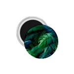 Tropical Green Leaves Background 1.75  Magnets