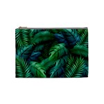 Tropical Green Leaves Background Cosmetic Bag (Medium)