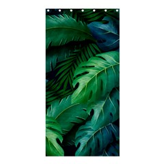 Tropical Green Leaves Background Shower Curtain 36  X 72  (stall)  by Amaryn4rt