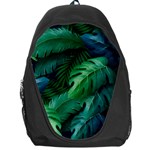 Tropical Green Leaves Background Backpack Bag