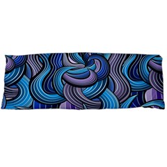 Blue Swirl Pattern Body Pillow Case (dakimakura) by designsbymallika
