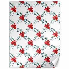 Poppies Pattern, Poppy Flower Symetric Theme, Floral Design Canvas 36  X 48  by Casemiro