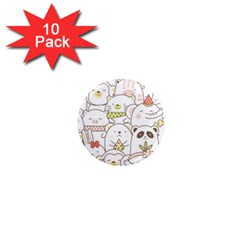 Cute-baby-animals-seamless-pattern 1  Mini Magnet (10 Pack) 