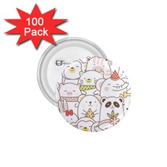 Cute-baby-animals-seamless-pattern 1 75  Buttons (100 Pack) 