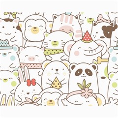 Cute-baby-animals-seamless-pattern Canvas 11  X 14  by Sobalvarro
