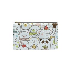 Cute-baby-animals-seamless-pattern Cosmetic Bag (small) by Sobalvarro