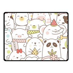 Cute-baby-animals-seamless-pattern Fleece Blanket (small)
