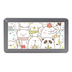 Cute-baby-animals-seamless-pattern Memory Card Reader (mini)