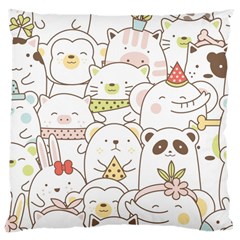 Cute-baby-animals-seamless-pattern Large Cushion Case (one Side)