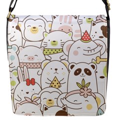 Cute-baby-animals-seamless-pattern Flap Closure Messenger Bag (s)