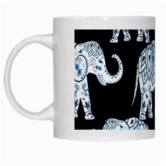Elephant-pattern-background White Mugs by Sobalvarro