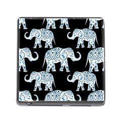 Elephant-pattern-background Memory Card Reader (square 5 Slot) by Sobalvarro