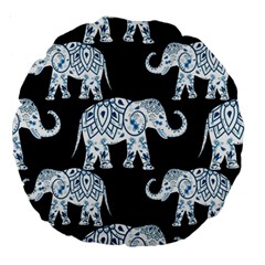 Elephant-pattern-background Large 18  Premium Round Cushions by Sobalvarro