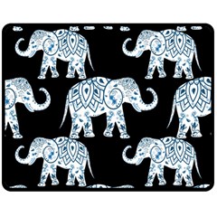 Elephant-pattern-background Double Sided Fleece Blanket (medium)  by Sobalvarro
