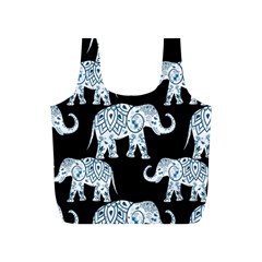 Elephant-pattern-background Full Print Recycle Bag (s) by Sobalvarro