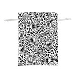 Vector-eclectic-fabric-seamless-pattern-animal-background-with-baroque-ornament Lightweight Drawstring Pouch (L) Back