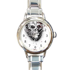 Monster Monkey From The Woods Round Italian Charm Watch by DinzDas
