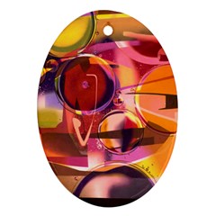 Fractured Colours Ornament (oval) by helendesigns