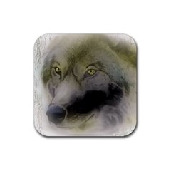Wolf Evil Monster Rubber Coaster (square)  by HermanTelo