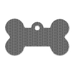 Black And White Triangles Dog Tag Bone (two Sides) by Sparkle