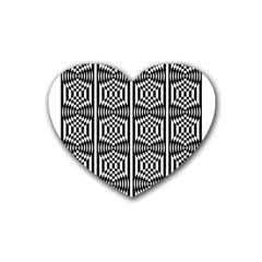 Optical Illusion Rubber Coaster (heart)  by Sparkle