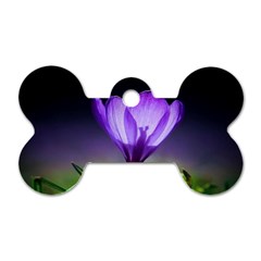 Flower Dog Tag Bone (two Sides) by Sparkle