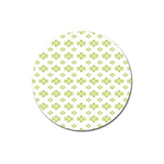 Bright Leaves Motif Print Pattern Design Magnet 3  (round) by dflcprintsclothing