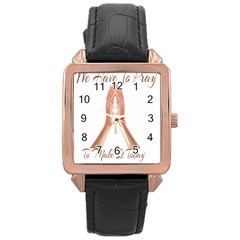 Panther World Limited Edition Prayer  Rose Gold Leather Watch  by Pantherworld143