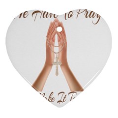 Panther World Limited Edition Prayer  Heart Ornament (two Sides) by Pantherworld143