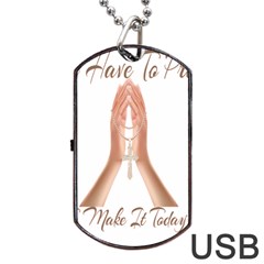 Panther World Limited Edition Prayer  Dog Tag Usb Flash (two Sides) by Pantherworld143