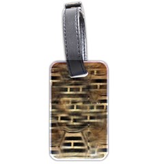 Textures Brown Wood Luggage Tag (two Sides) by Alisyart