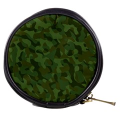 Green Army Camouflage Pattern Mini Makeup Bag by SpinnyChairDesigns