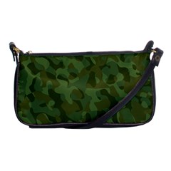 Green Army Camouflage Pattern Shoulder Clutch Bag by SpinnyChairDesigns