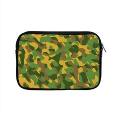 Yellow Green Brown Camouflage Apple Macbook Pro 15  Zipper Case by SpinnyChairDesigns