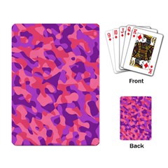 Pink And Purple Camouflage Playing Cards Single Design (rectangle) by SpinnyChairDesigns
