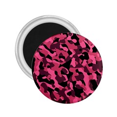 Black And Pink Camouflage Pattern 2 25  Magnets by SpinnyChairDesigns
