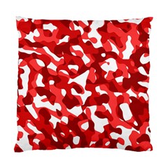 Red And White Camouflage Pattern Standard Cushion Case (one Side) by SpinnyChairDesigns
