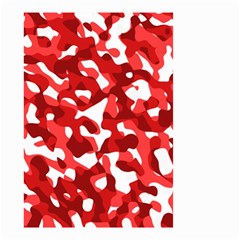 Red And White Camouflage Pattern Small Garden Flag (two Sides) by SpinnyChairDesigns