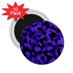 Purple Black Camouflage Pattern 2 25  Magnets (10 Pack)  by SpinnyChairDesigns