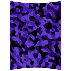 Purple Black Camouflage Pattern Back Support Cushion by SpinnyChairDesigns
