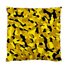 Black And Yellow Camouflage Pattern Standard Cushion Case (two Sides) by SpinnyChairDesigns