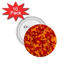 Red and Orange Camouflage Pattern 1.75  Buttons (10 pack)