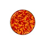 Red and Orange Camouflage Pattern Hat Clip Ball Marker (10 pack)