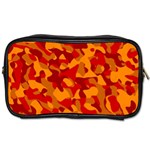 Red and Orange Camouflage Pattern Toiletries Bag (One Side)