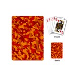 Red and Orange Camouflage Pattern Playing Cards Single Design (Mini)