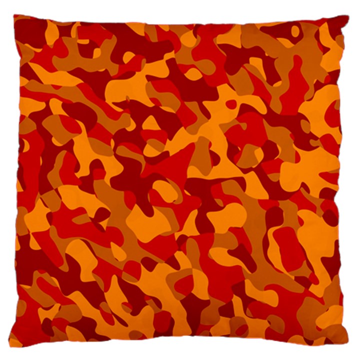 Red and Orange Camouflage Pattern Large Cushion Case (One Side)