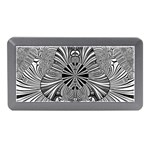 Abstract Art Black and White Floral Intricate Pattern Memory Card Reader (Mini)
