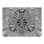 Abstract Art Black and White Floral Intricate Pattern Double Sided Flano Blanket (Mini) 