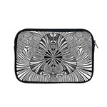 Abstract Art Black and White Floral Intricate Pattern Apple MacBook Pro 15  Zipper Case