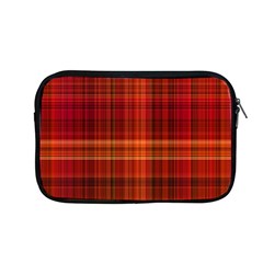 Red Brown Orange Plaid Pattern Apple Macbook Pro 13  Zipper Case